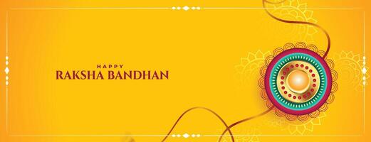 raksha bandhan festival amarelo bandeira tradicional Projeto vetor