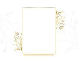 real quadro, Armação com dourado floral convite cartão Projeto vetor