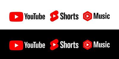 Youtube calção logotipo. social meios de comunicação ícone. editorial ilustração vetor