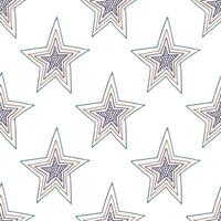 desatado padronizar com fofa estrelas rabisco para decorativo imprimir, invólucro papel, cumprimento cartões, papel de parede e tecido vetor