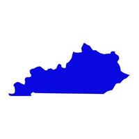 mapa de Kentucky em fundo branco vetor