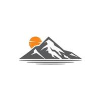 vetor de ícone de logotipo de montanha