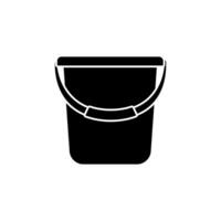 balde ícone vetor. limpeza ilustração placa. cesta símbolo ou logotipo. vetor