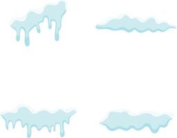 conjunto do boné para neve fronteira ilustração. abstrato desenho animado Projeto em branco fundo. vetor