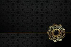 Preto e ouro decorativo flor estilo fundo Projeto vetor