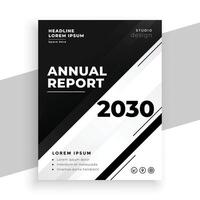 abstrato Preto e branco anual relatório o negócio folheto modelo vetor