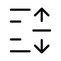 Ordenação ícone vetor símbolo Projeto ilustração