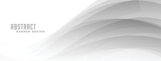 banner cinza elegante com design de estilo de forma ondulada vetor