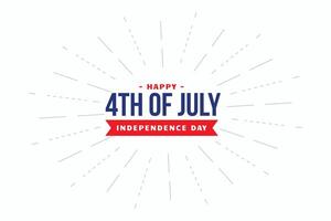 simples 4º do Julho independência dia do Unidos estados fundo vetor