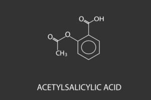 acetilsalicílico ácido molecular esquelético químico Fórmula vetor