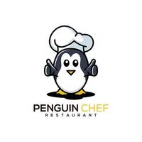 pinguim chefe de cozinha logotipo Projeto vetor