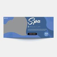 beleza spa Perigoso social meios de comunicação bandeira modelo. salão inventar, saúde Cuidado, corpo massagem serviço promoção cobrir Projeto com logotipo e desconto. o negócio promoção moderno gráfico rede pos vetor