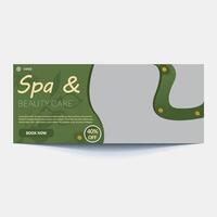 beleza spa salão social meios de comunicação bandeira modelo. salão inventar, saúde Cuidado, corpo massagem serviço promoção cobrir Projeto com logotipo e desconto. o negócio promoção moderno gráfico rede postar fundo vetor