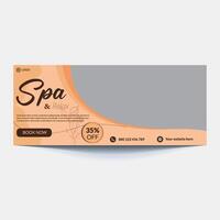 beleza spa Perigoso social meios de comunicação bandeira modelo. salão inventar, saúde Cuidado, corpo massagem serviço promoção cobrir Projeto com logotipo e desconto. o negócio promoção moderno gráfico rede pos vetor