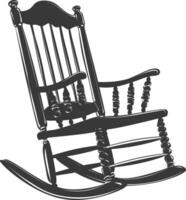 ai gerado silhueta balanço cadeira Preto cor só vetor