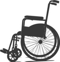 ai gerado silhueta cadeira de rodas Preto cor só vetor