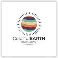 vetor colorida terra logotipo Projeto modelo