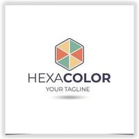 vetor hexágono cor logotipo Projeto modelo