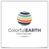 vetor colorida terra logotipo Projeto modelo