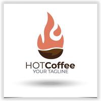 vetor quente café logotipo Projeto modelo