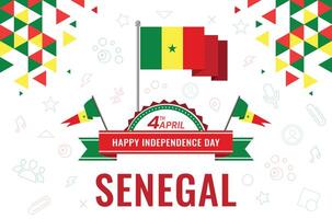 nacional dia do Senegal vetor ilustração. independência dia do Senegal. adequado para cumprimento cartão, poster e bandeira.