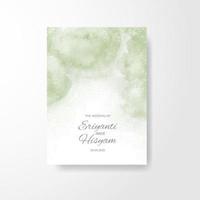 cartão de convite de casamento em aquarela. aquarela de cartão de casamento lindo com esguicho. vetor