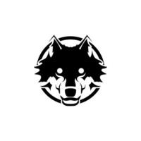 Lobo cabeça logotipo vrctor vetor