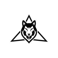 Lobo cabeça logotipo vrctor vetor