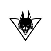 Lobo cabeça logotipo vrctor vetor