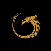 Dragão logotipo vetor, minimalista Dragão cabeça logotipo vetor