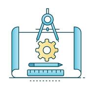 técnico desenhos e diagramas. destravar precisão Engenharia com detalhado técnico desenhos e diagramas, essencial para fabricação, construção, e Engenharia projetos. vetor