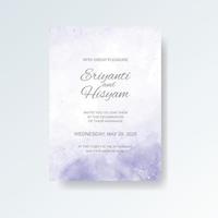 cartão de convite de casamento em aquarela. aquarela de cartão de casamento lindo com esguicho. vetor