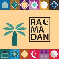 Ramadã kareem, islâmico cumprimento cartão modelo com Ramadã para papel de parede design, cartaz, meios de comunicação bandeira. vetor