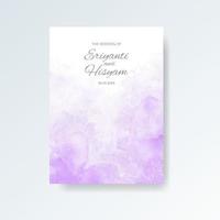 cartão de convite de casamento em aquarela. aquarela de cartão de casamento lindo com esguicho. vetor