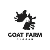 bode logotipo Projeto vetor bode Fazenda ilustração gado gado silhueta retro rústico