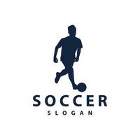 futebol logotipo vetor Preto silhueta do esporte jogador simples futebol modelo ilustração