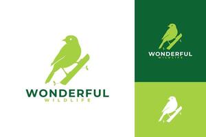 pássaro natureza animais selvagens logotipo Projeto vetor