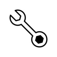 chave inglesa ícone símbolo vetor modelo