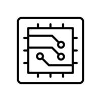 o circuito borda ícone símbolo vetor modelo