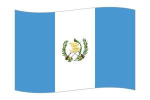 acenando a bandeira do país guatemala. ilustração vetorial. vetor