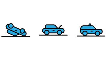 emergência acidentes carro e transporte vetor