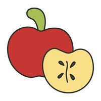 um belo ícone de design de maçã vetor