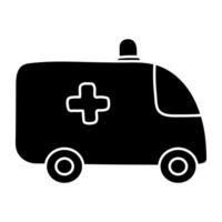 desenho vetorial de ambulância, veículo de emergência médica vetor