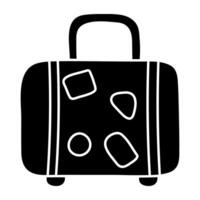 uma na moda Projeto ícone do bagagem vetor