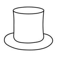 uma linear Projeto ícone do Magia chapéu vetor