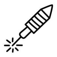 ícone de design moderno de foguete de fogo vetor