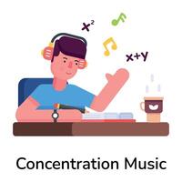 na moda concentração música vetor