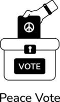 na moda Paz voto vetor
