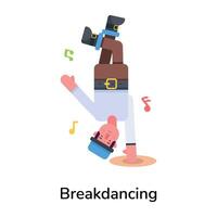 na moda breakdance conceitos vetor