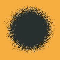 círculo Preto grunge Espirrar spray forma Projeto para Boa Sexta-feira em amarelo fundo vetor